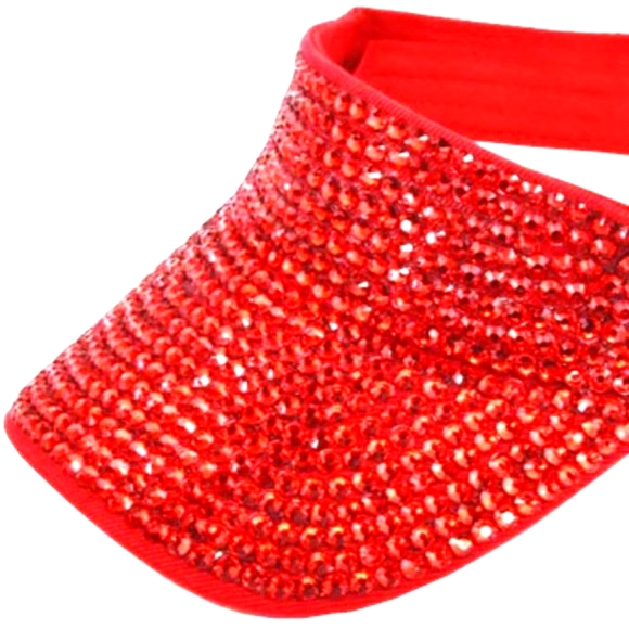 SAPPHIRE RICH NAVY BLUE RHINESTONE SUN VISOR - Picture 10 of 16